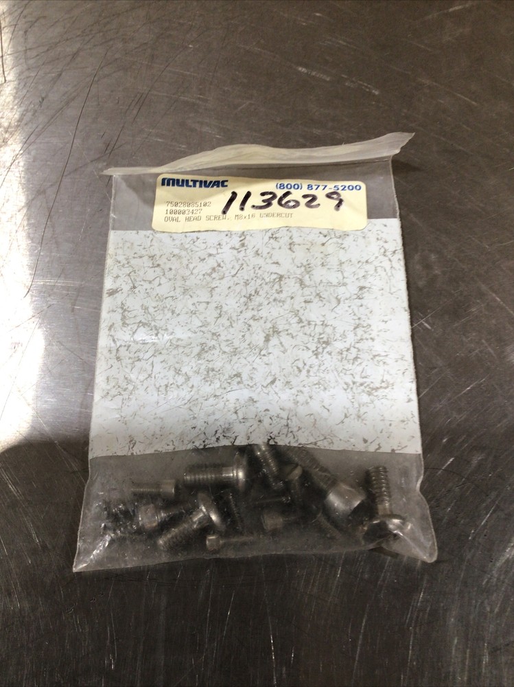 Multivac Part 113629 Oval Head Screw NOS Surplus