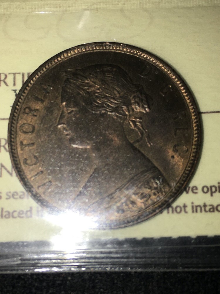 1890 ICCS Graded Newfoundland, Large One Cent, **MS-63**