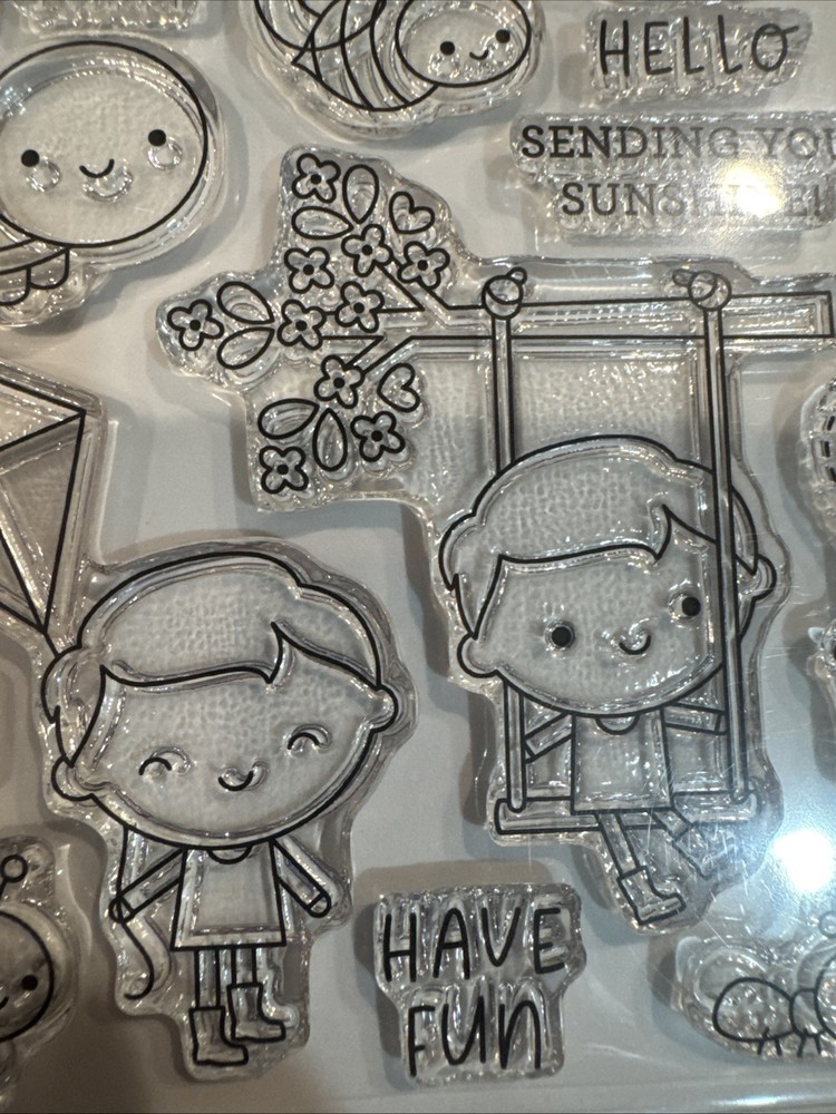 Doodlebug Oh Boy Stamp Set NIP