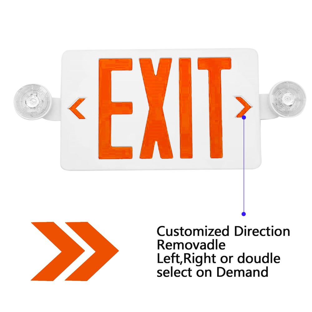 12Pack Red LED Exit Sign,UL-Listed Emergency Light -Dual Lamp ABS FireResistance