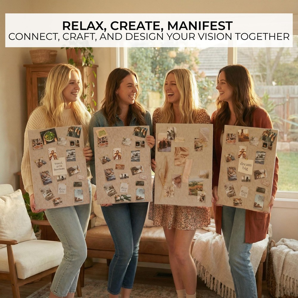 Inspirational Vision Board Kit – Complete Set with Vision Board Book & Felt B...