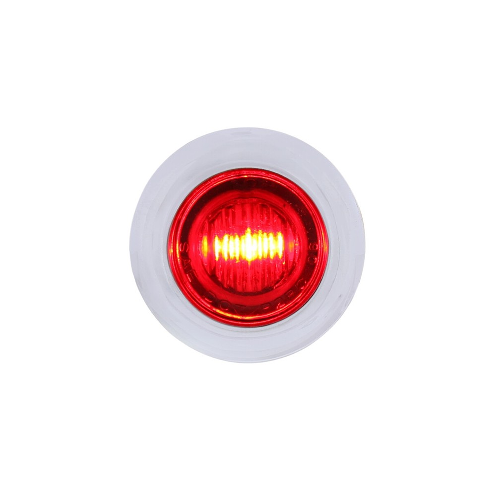 3 LED Dual Function Mini Auxiliary/Utility Light w/ Bezel - Red LED/Red Lens