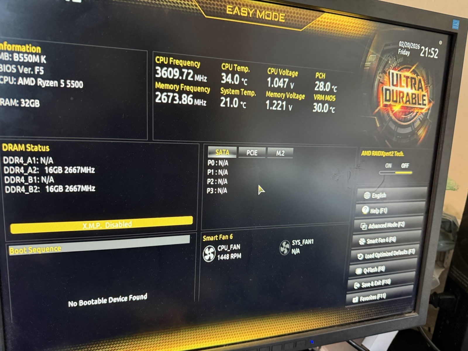 CPU + Motherboard Combo - AMD Ryzen™ 5 5500 + GIGABYTE B550M K