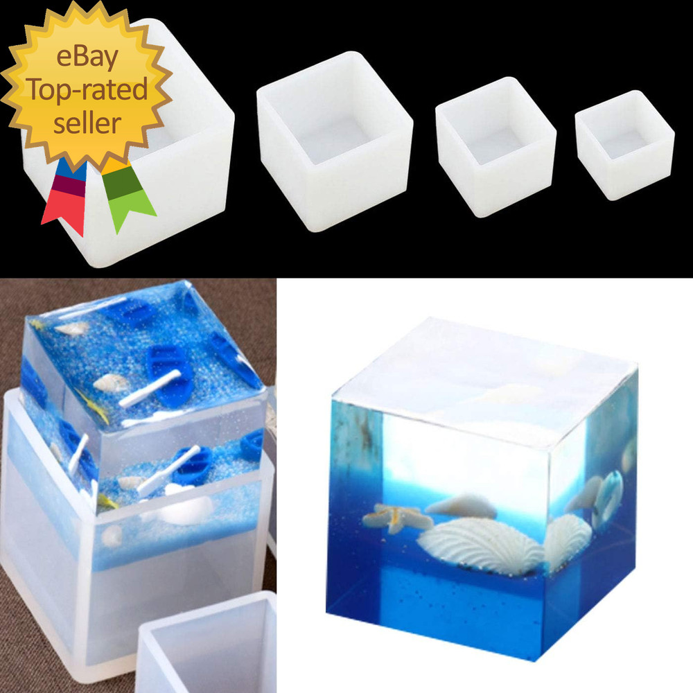Resin Casting Molds Square Mold Cube Silicone Molds for DIY Craft Making