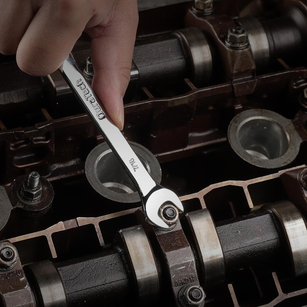 Durable 7/16" Combination Wrench with 12-Point Design and 15-Degree Offset