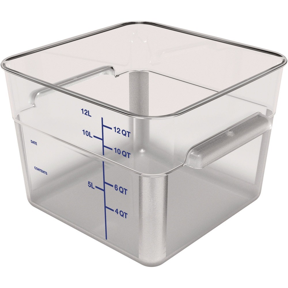 Carlisle 1195407 12 qt. Squares Polycarbonate Food Storage Container - Clear New