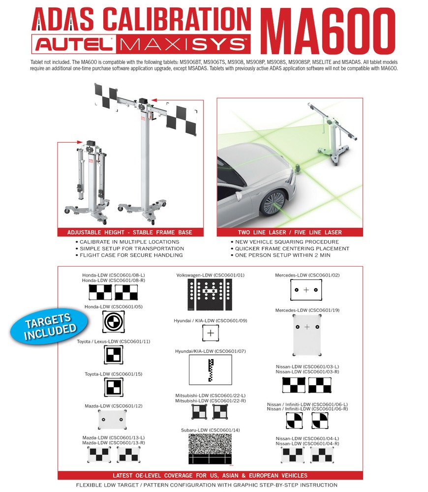 Autel Mobile MA600 ADAS Calibration System