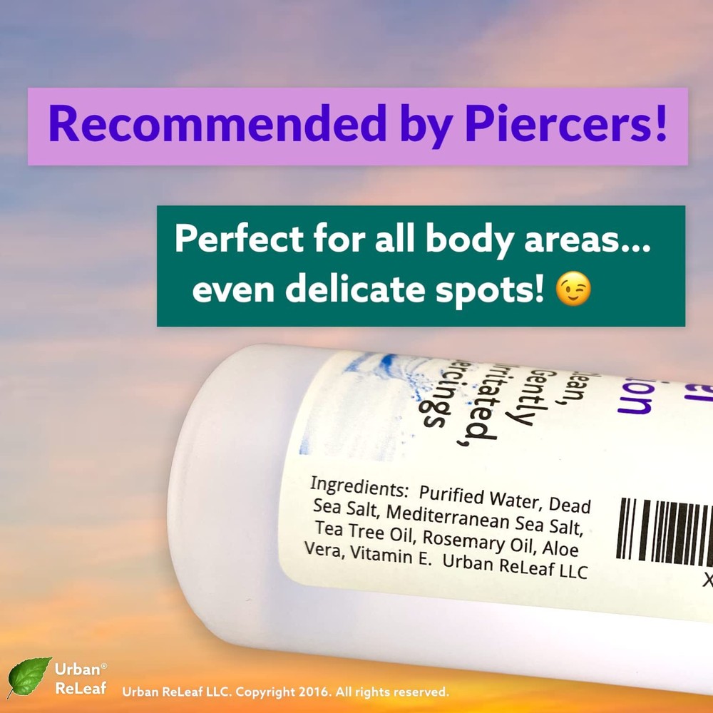 PIERCING RELIEF Solution ! Safely Clean, Soothe & Gently Calm New, Irritated ...