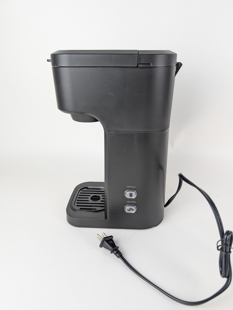 Mainstays Single Serve Coffee Maker - Grounds & Pods - Black Matte