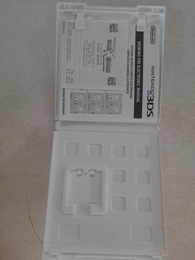 Pokemon Omega Ruby (Nintendo 3DS) Replacement Case - NO GAME Cartridge