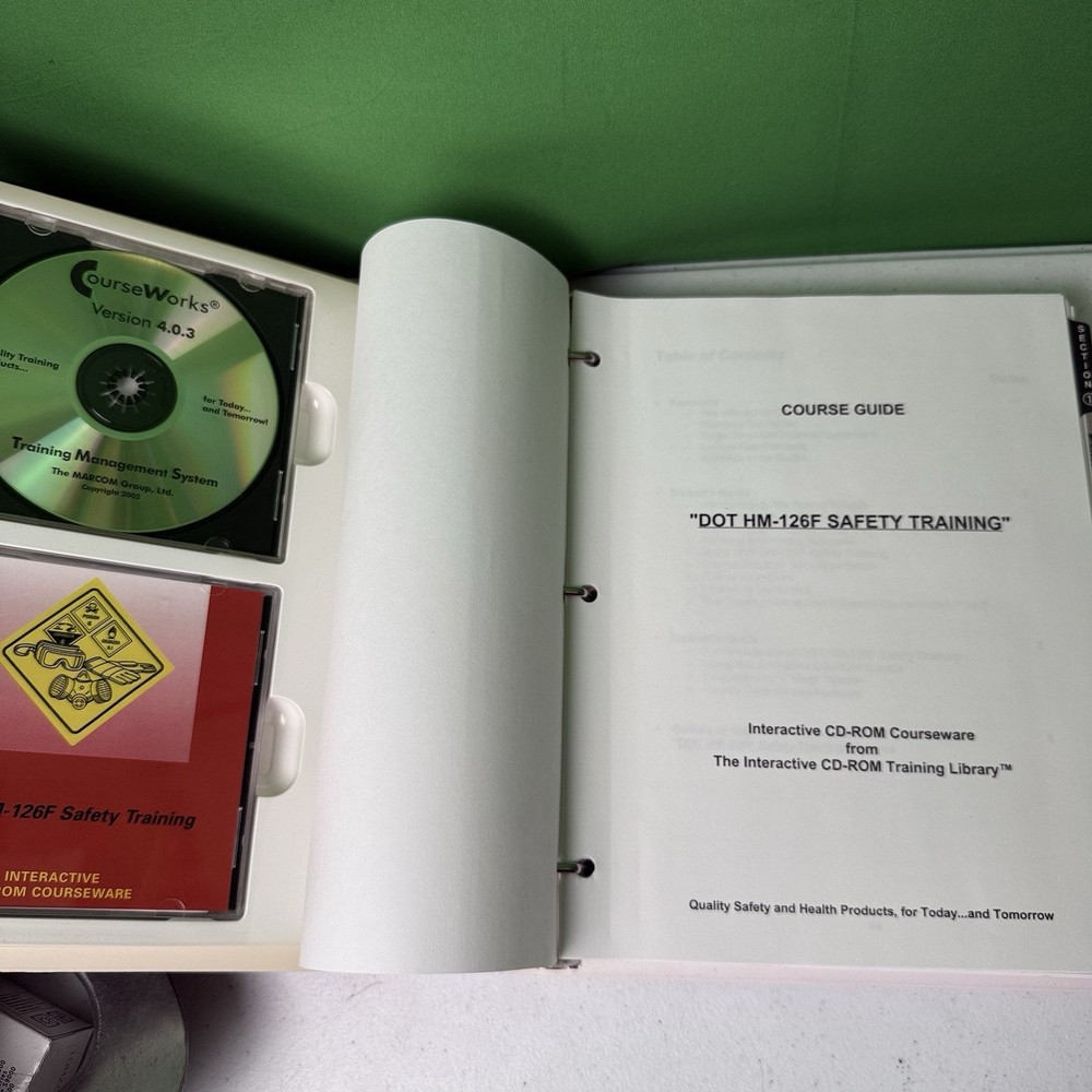 Marcom DOT HM-126F SAFETY TRAINING INTERACTIVE CD-ROM COURSEWARE