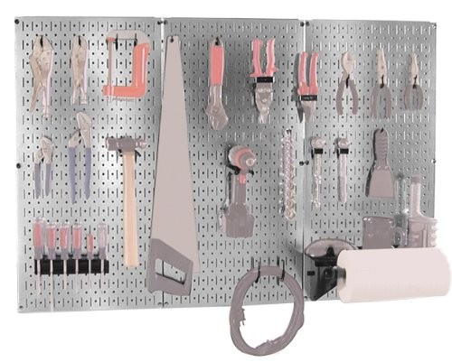 30BAS300GVB 4-Feet Metal Pegboard Basic Tool Organizer Kit with Galvanized