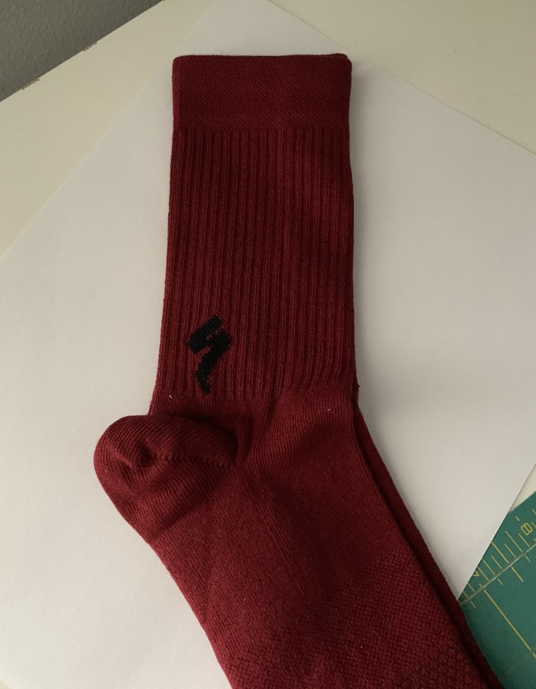 Specialized Cotton Tall Socks - Garnet Red - Size Medium - New