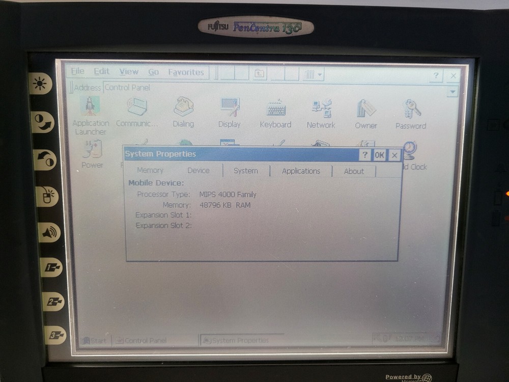 Vintage 1990's Fujitsu PenCentra 130 Handheld PC Windows CE (Powers On)