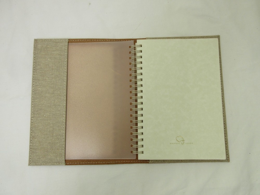 Metropolis Graphic Image 7" Refillable Notebook Leather Cover Spiral Insert Tera