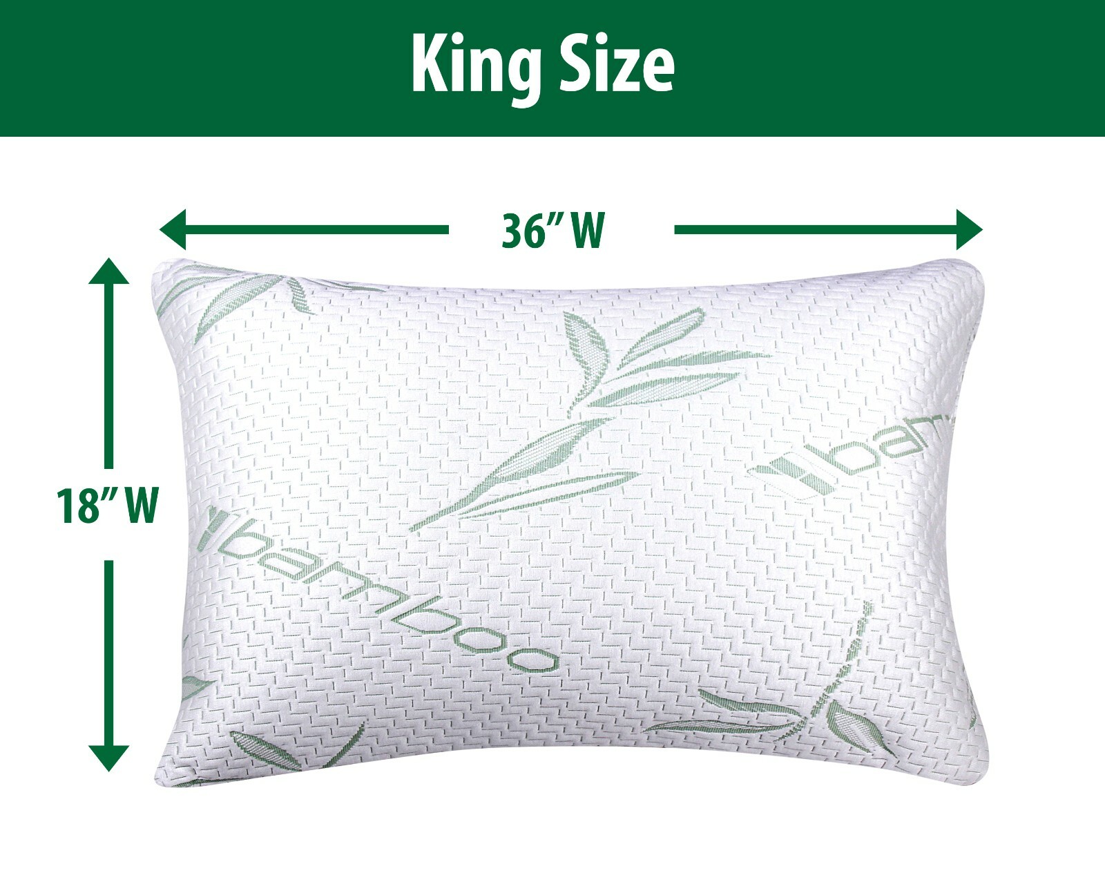 Bamboo Hypoallergenic Shredded Memory-Foam Pillows with Washable Cover