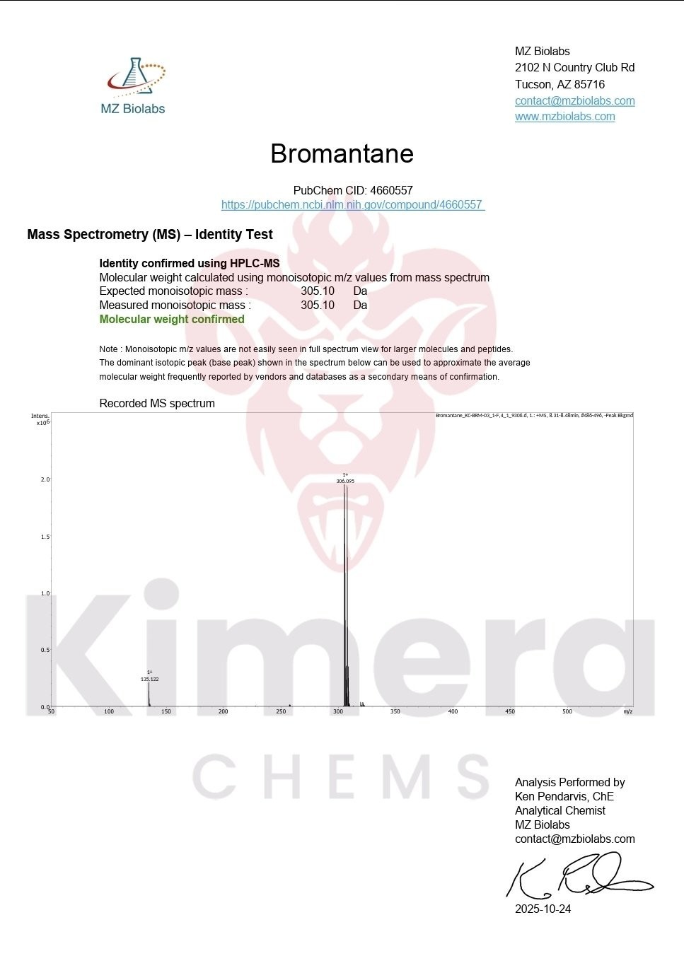 Bromantane Kimera Chems 50mg 60 Capsules