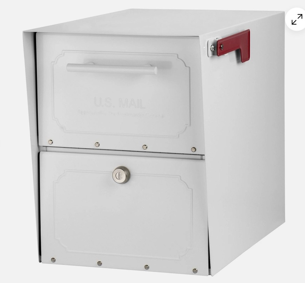 Architectural Mailboxes Oasis Classic Large High Security Parcel Mailbox, White