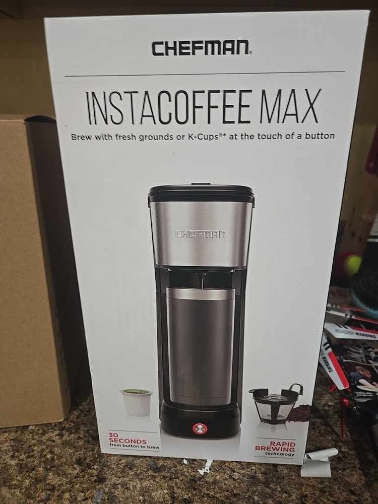 Brand New InstaCoffee Max Coffee Maker Chefman + FREEBIES