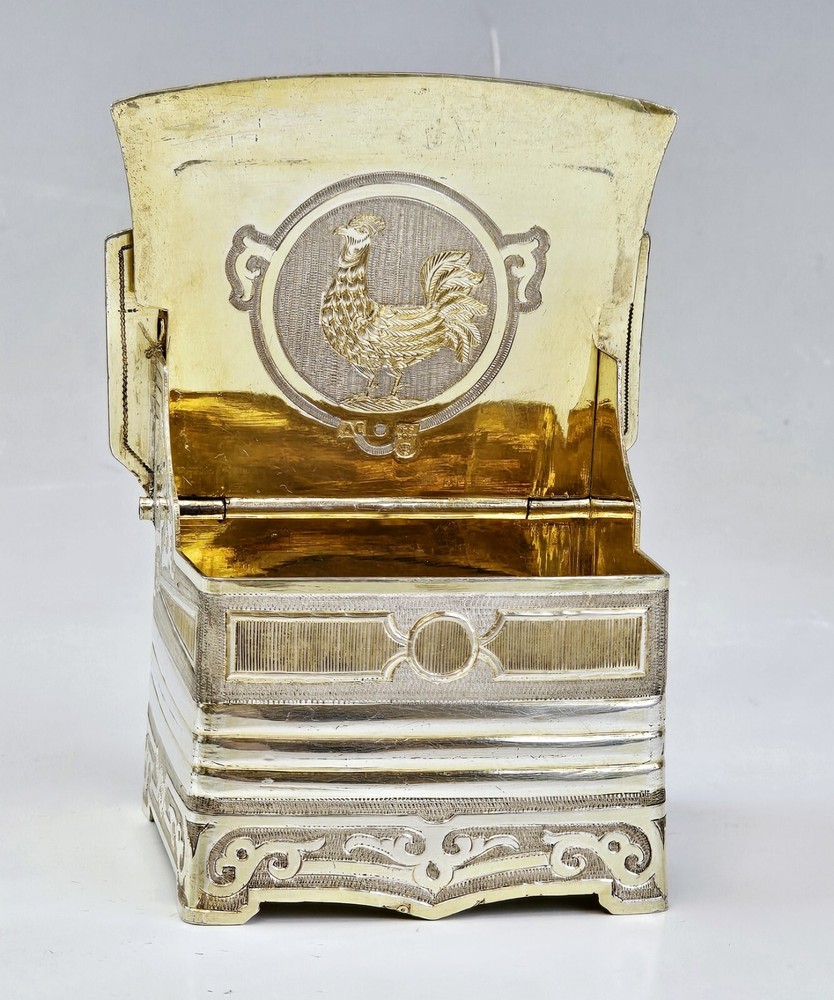 Large 19C Russian Silver Salt Throne 1863