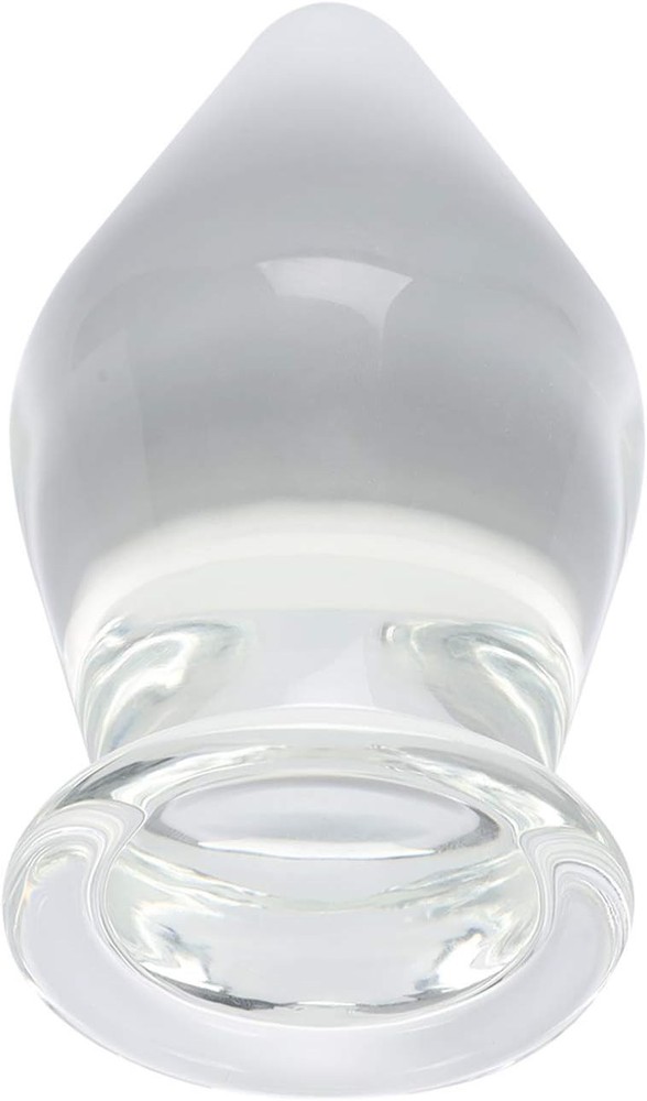 Huge Glass Butt Plug 2XL Clear Borosilicate Anal Expander for Advanced Use