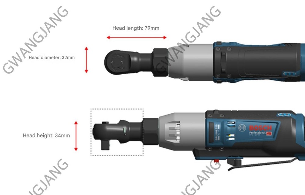 Bosch GRC10.8V-60 3/8 Wireless Compact Ratchet Bare Tool Body Only Pro Easy Work