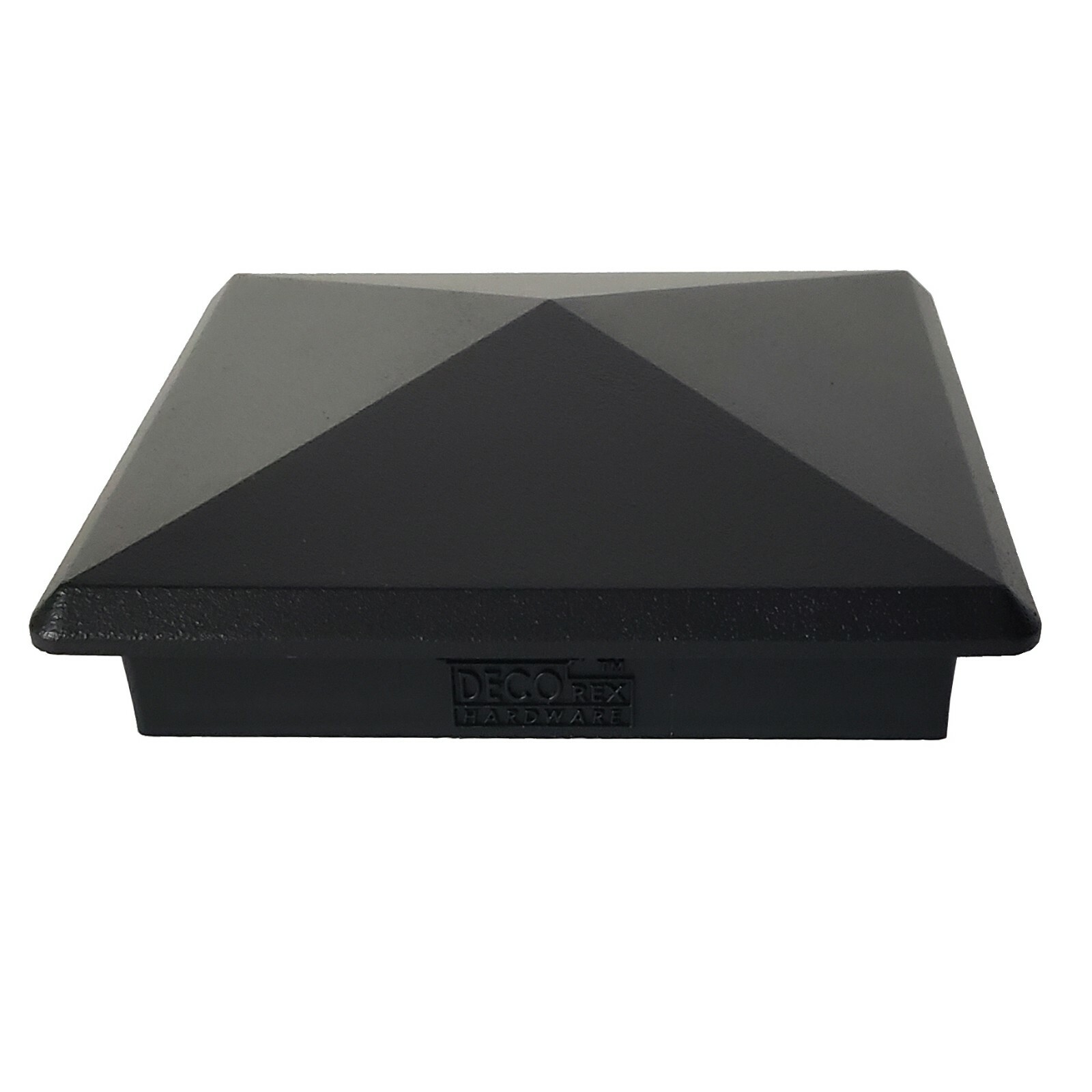 4.5" x 4.5" Heavy Duty Aluminium Pyramid Post Cap for Wood Posts - Black