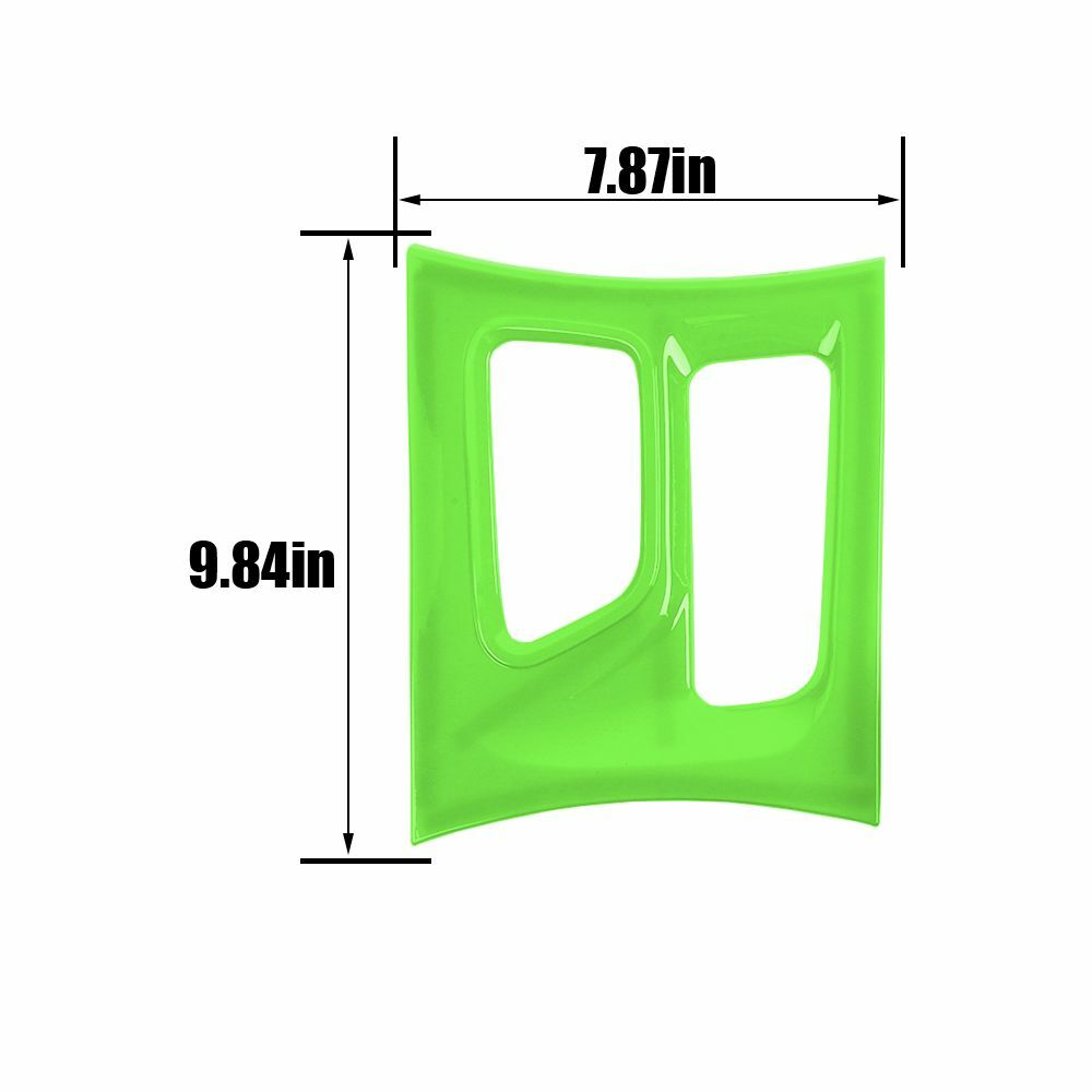 Central Console Gear Shift Box Panel Trim Cover For Dodge Charger 2015+ Green