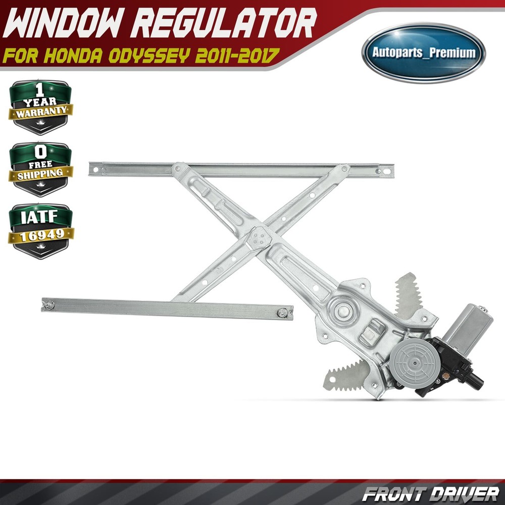 Front Driver Side Power Window Regulator Assembly for Honda Odyssey 2011-2017