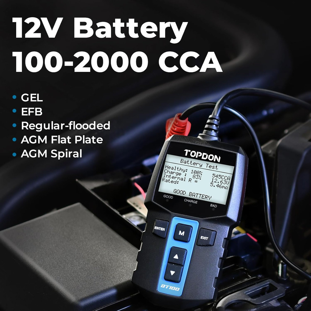 Digital Auto Battery,Alternator Analyzer Charging Cranking System Tester for Ca