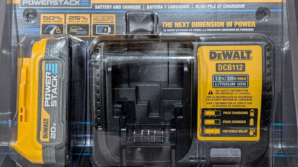DEWALT 20V DCF850 Impact Driver + 2 Ah Powerstack Battery DCBP034C Starter Kit