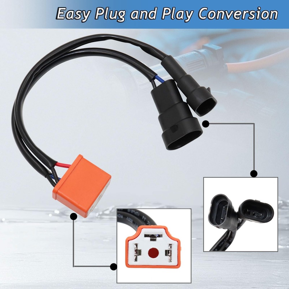 2Pack Headlight Bulb Conversion Plug and Play Wire Adapter Sockets...