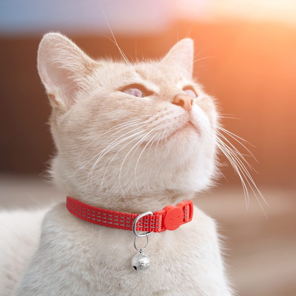 Upgraded Version 6 Pack Reflective Cat Collars with 7-12in, 6 Colors