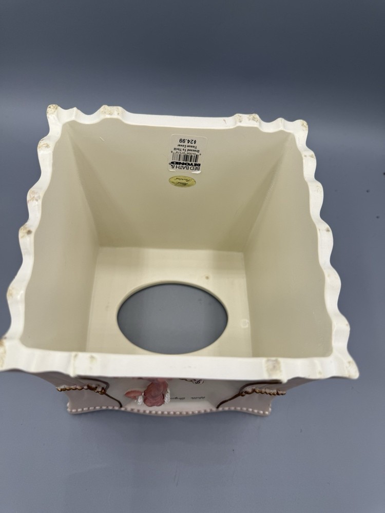 Glam Ceramic Tissue Box Cover ~ “Hello Gorgeous” / “B is for Bombshell” Vanity