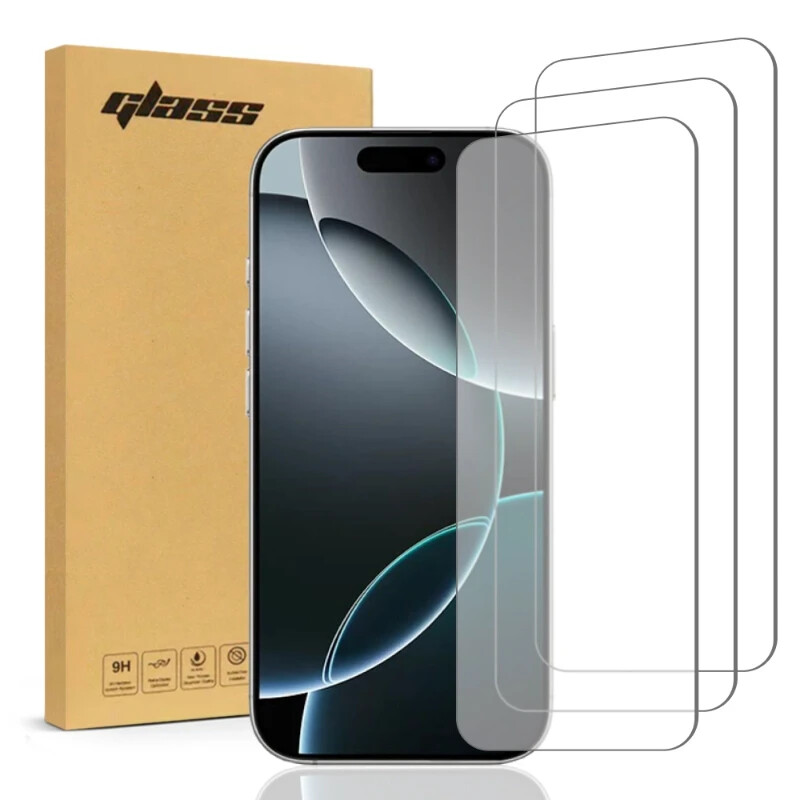 For Apple iPhone 16 Pro 2.5D Tempered Glass Screen Protector (3 Per Pack)
