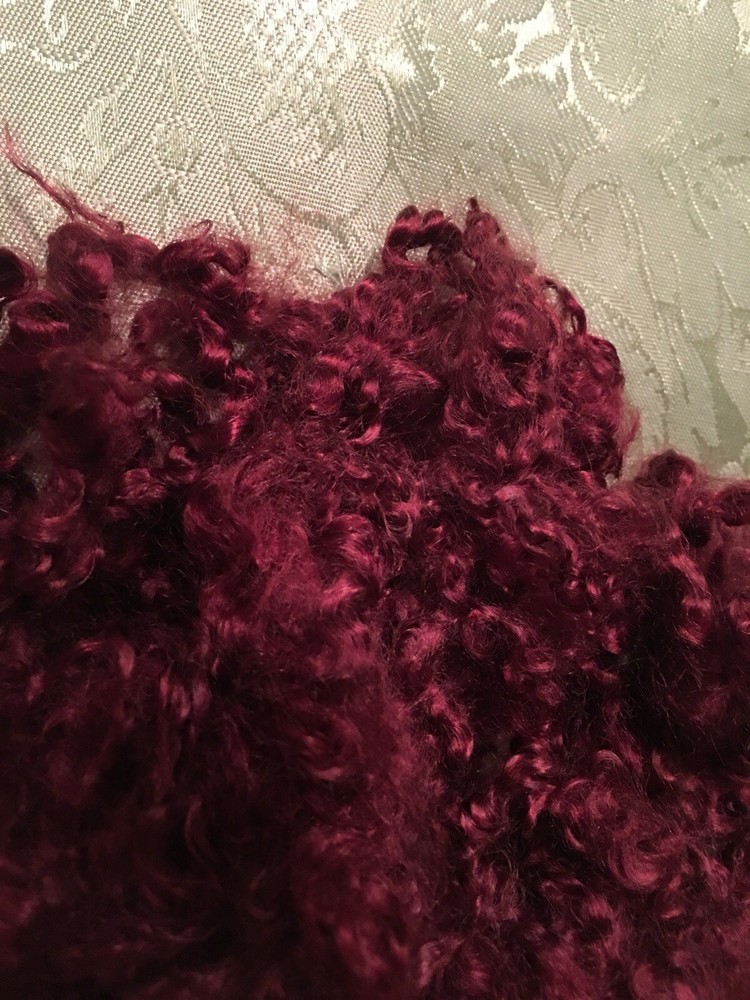 Burgundy Angora Mohair