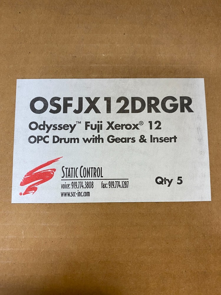 5 Pack Static Control Drum Roller W/ Gears & Insert For Fuji Xerox 12