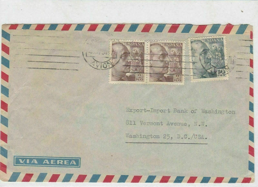 spain  1940s airmail stamps cover ref 19338