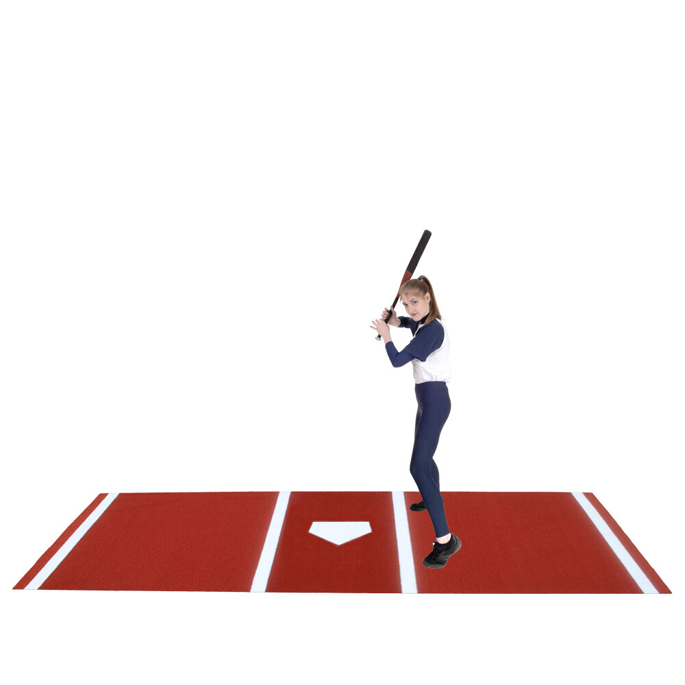 Batters Box Batting Cage Hitting Practice Mat Softball Baseball Clay 6'x12'