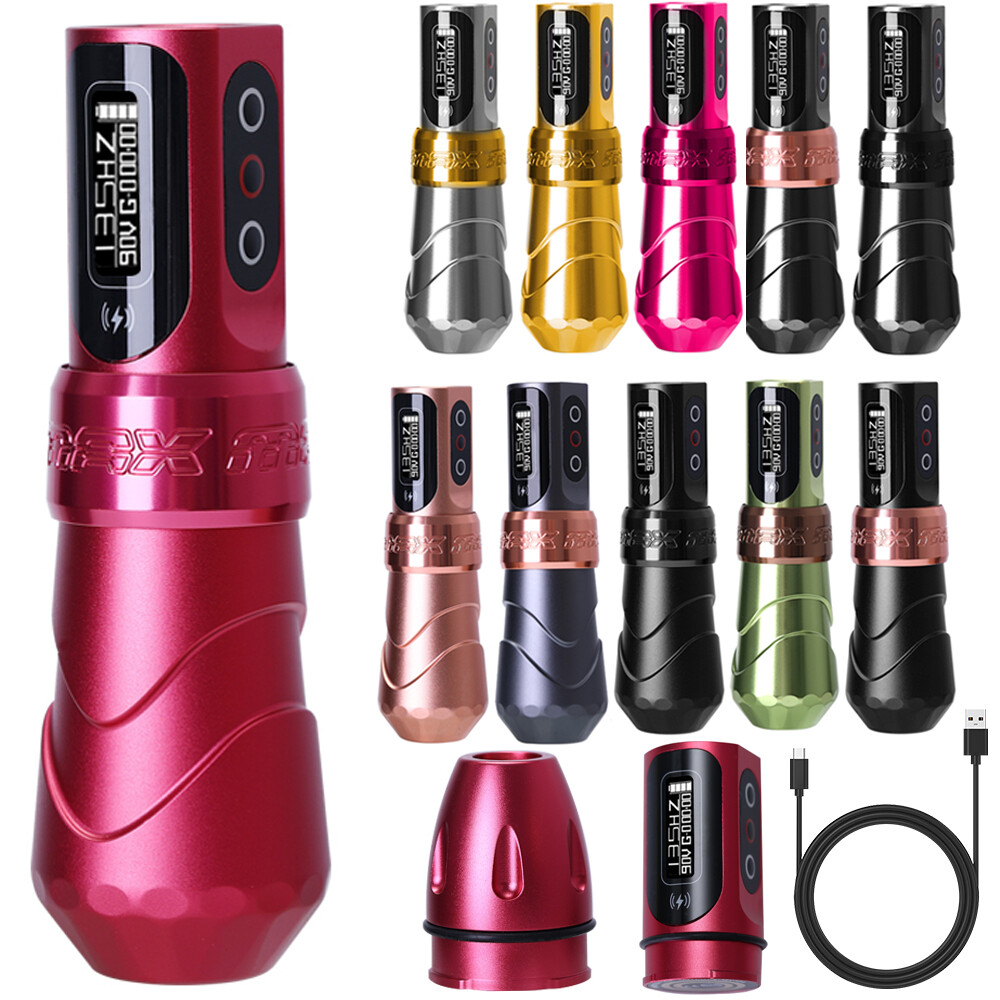 YILONG Professional Wireless Strong Motor Rotary Tattoo Machine Gun + 2 Battery