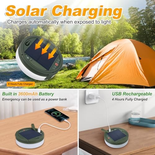 4 in 1 Solar Camping String Lights Ultra Long String with 160LEDs, 42.6Ft
