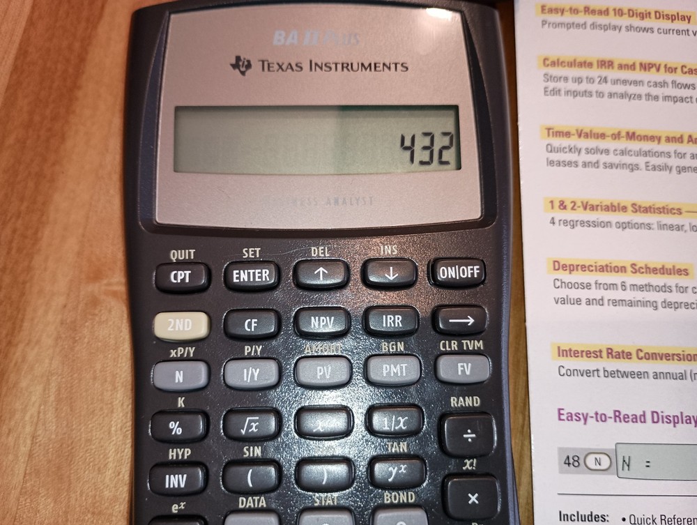 Texas Instruments BA II PLUS Financial Handheld