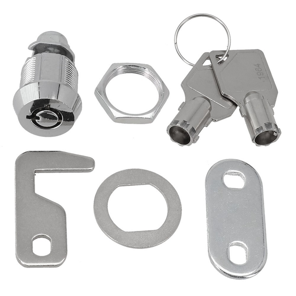 Secure and Reliable Chrome Finish Camlock with Keys Tool Box Replacement Lock