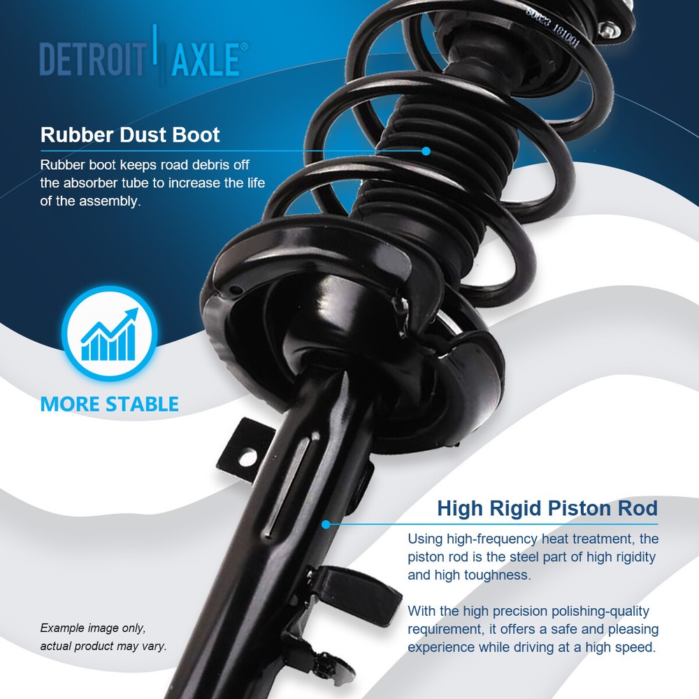 Front Struts w/ Coil Spring + Rear Shock + Sway Bars for 2012 2013 Ford Focus
