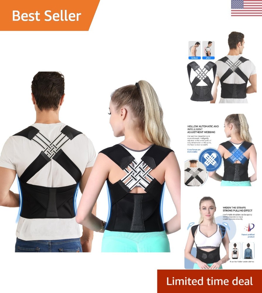 Large Invisible Posture Corrector for Adults - Ease Back Pain & Improve Posture