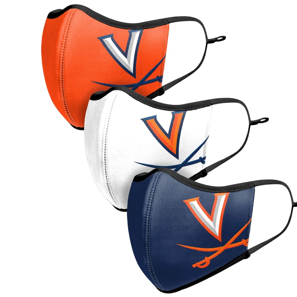 Foco NCAA Team Logo 3-Pack Reusable Face Cover Mask