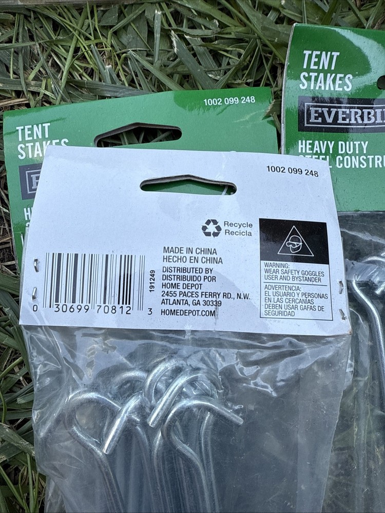 (3) 9 in. Tent Stake (10-Pack) Lot