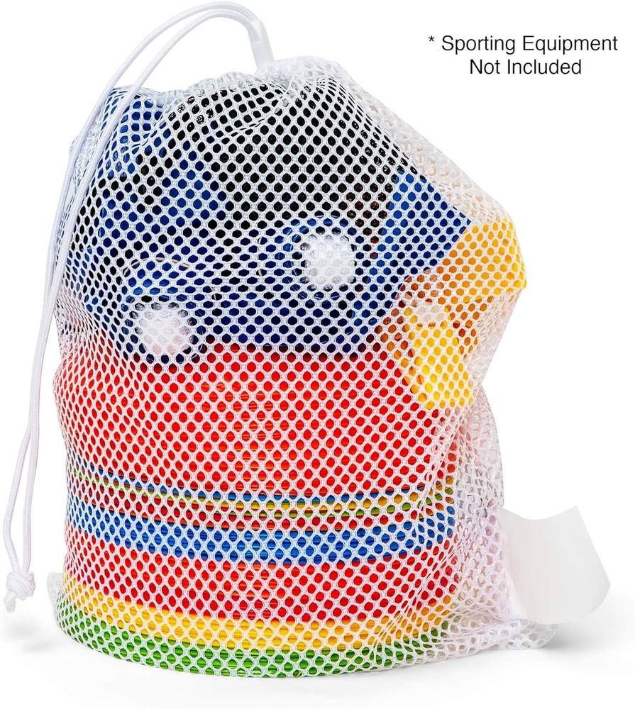 Breathable Mesh Equipment Bag with Adjustable Drawstring & ID Tag - 12"x18"