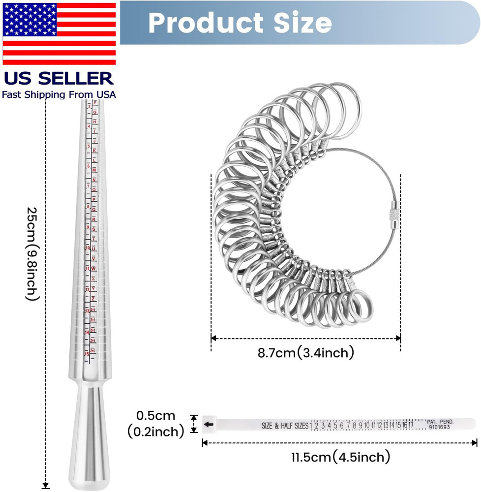 Ring Sizer Measuring Tool Set, Ring Size Measurement Making Kit,Ring Sizer Guage