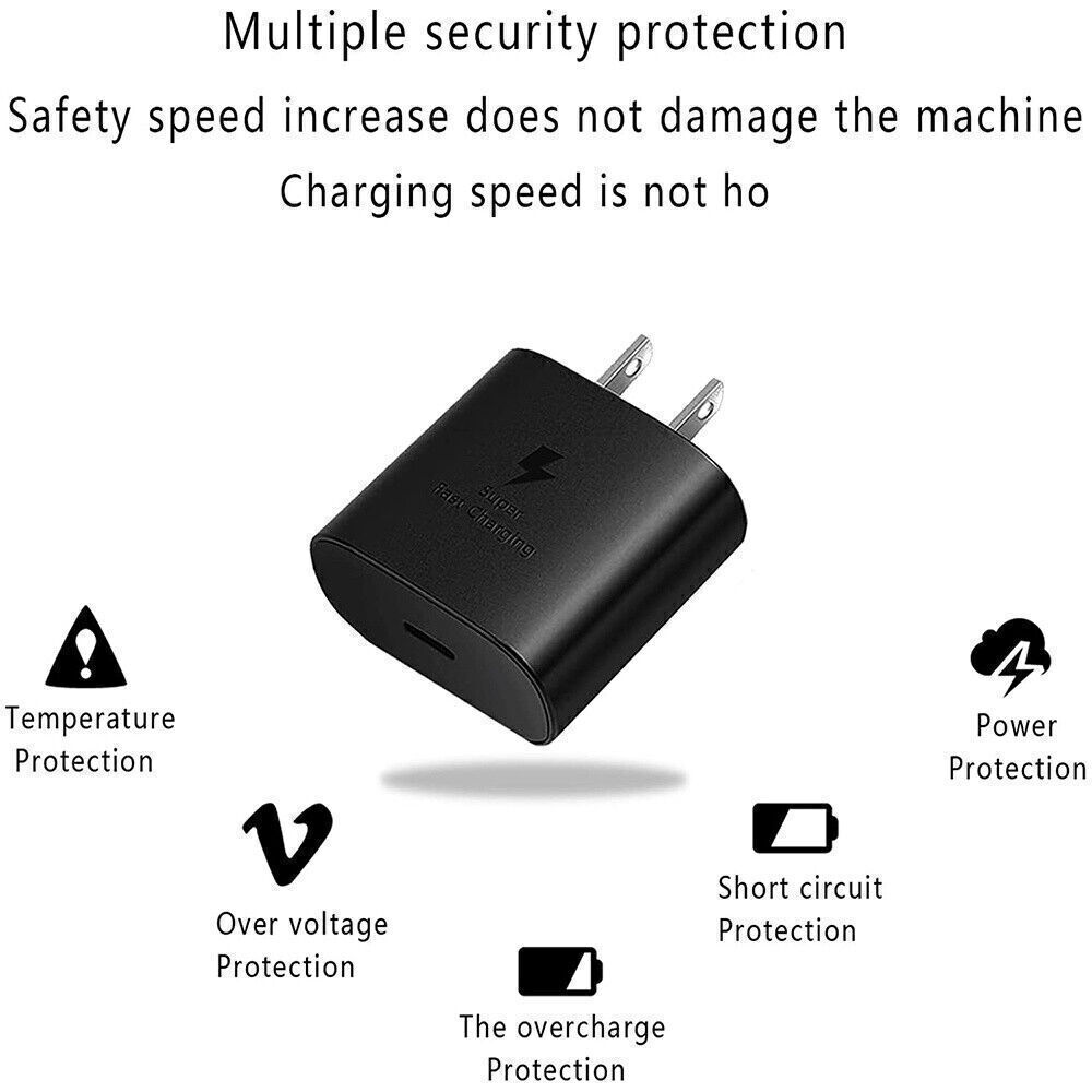 45W Type USB C Super Fast Wall Charger+6ft Cable For Samsung Galaxy S22 S23 S21